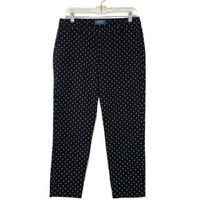 Old Navy Black Harper Pants Trousers Patterned Size 6 Regular